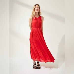 Banana Republic tiered midi dress petite